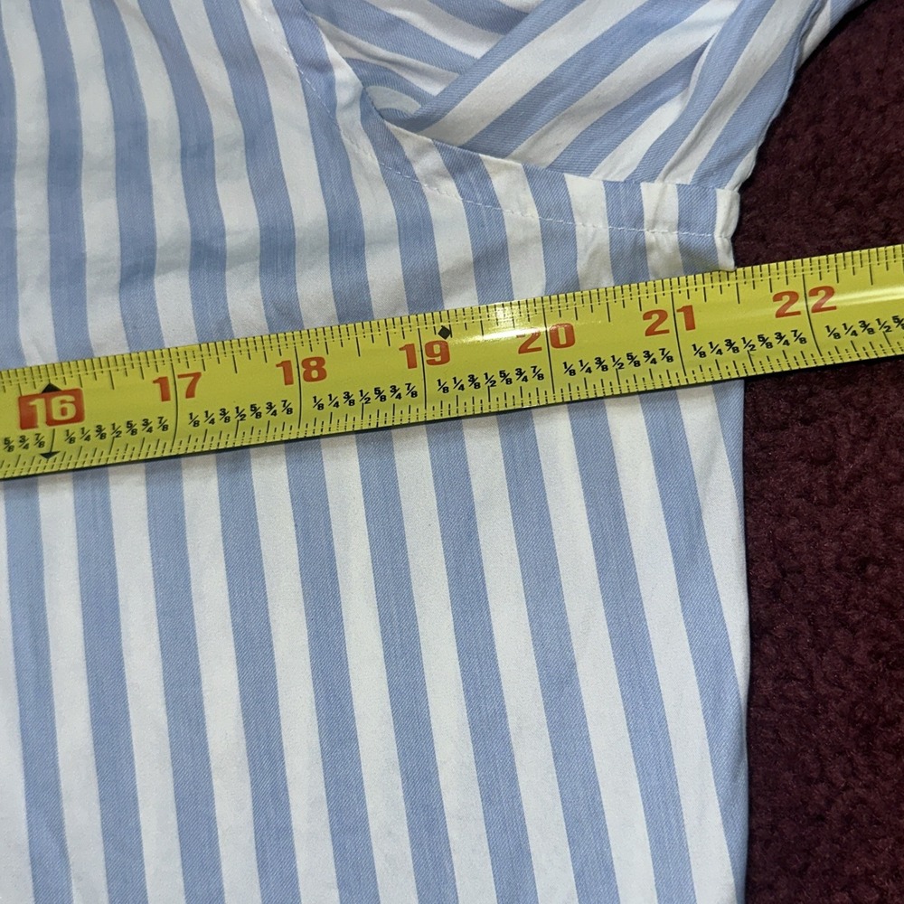 Suitsupply Shirt Size 42/16.5 Blue Striped Long Sleeve Button Up Extra Slim Fit - Picture 6 of 9